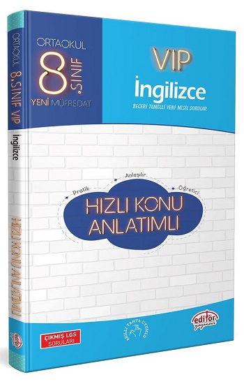 8. Sınıf VIP İngilizce Hızlı Konu Anlatımlı 8. Sınıf VIP İngilizce Hızlı Konu Anlatımlı